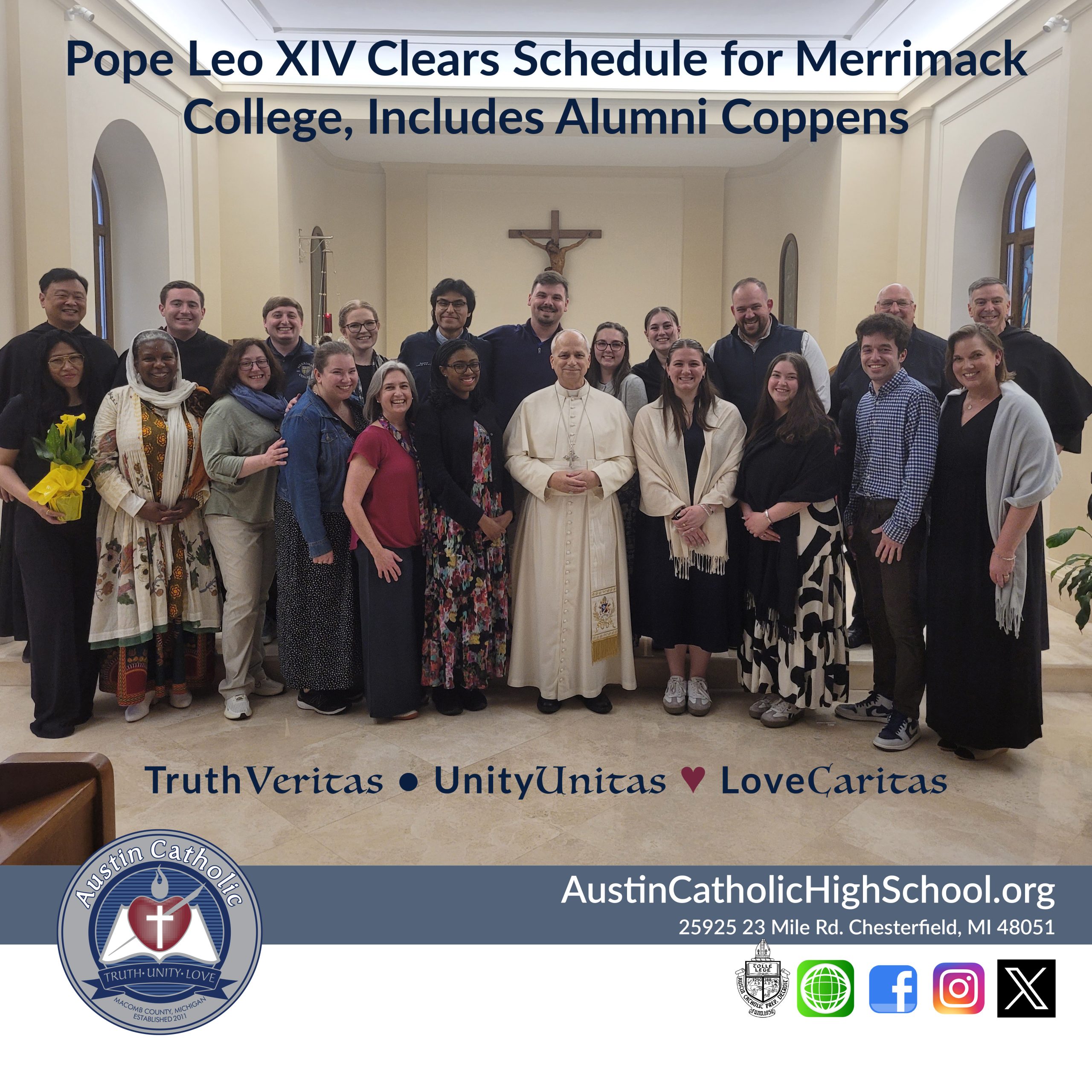 Pope Leo XIV Vatican City Rome Italy Molly Coppens Austin Catholic High School 