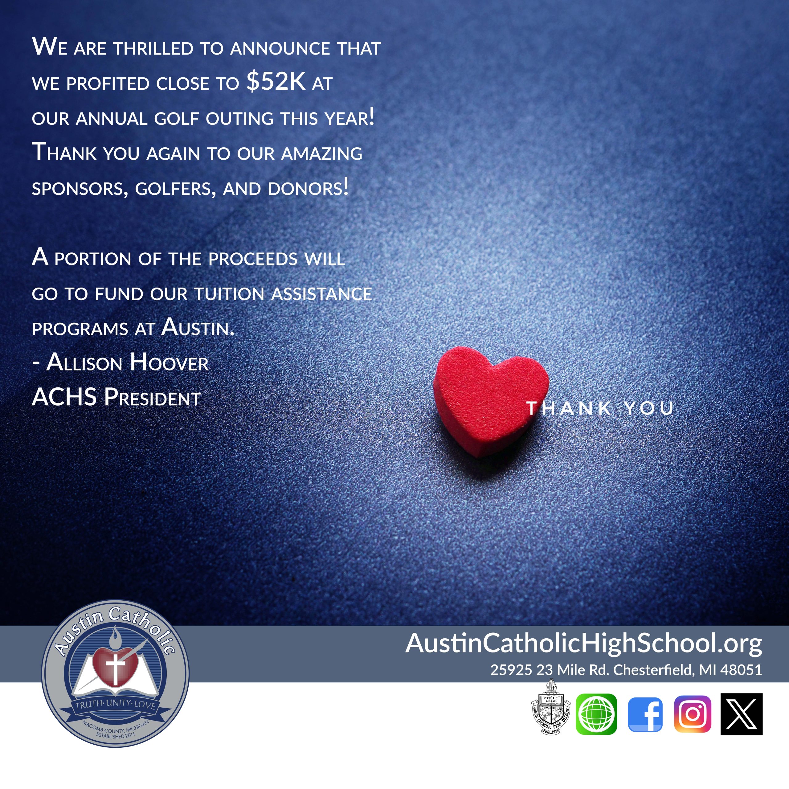 Austin Catholic High School Annual Golf Classic 2026
