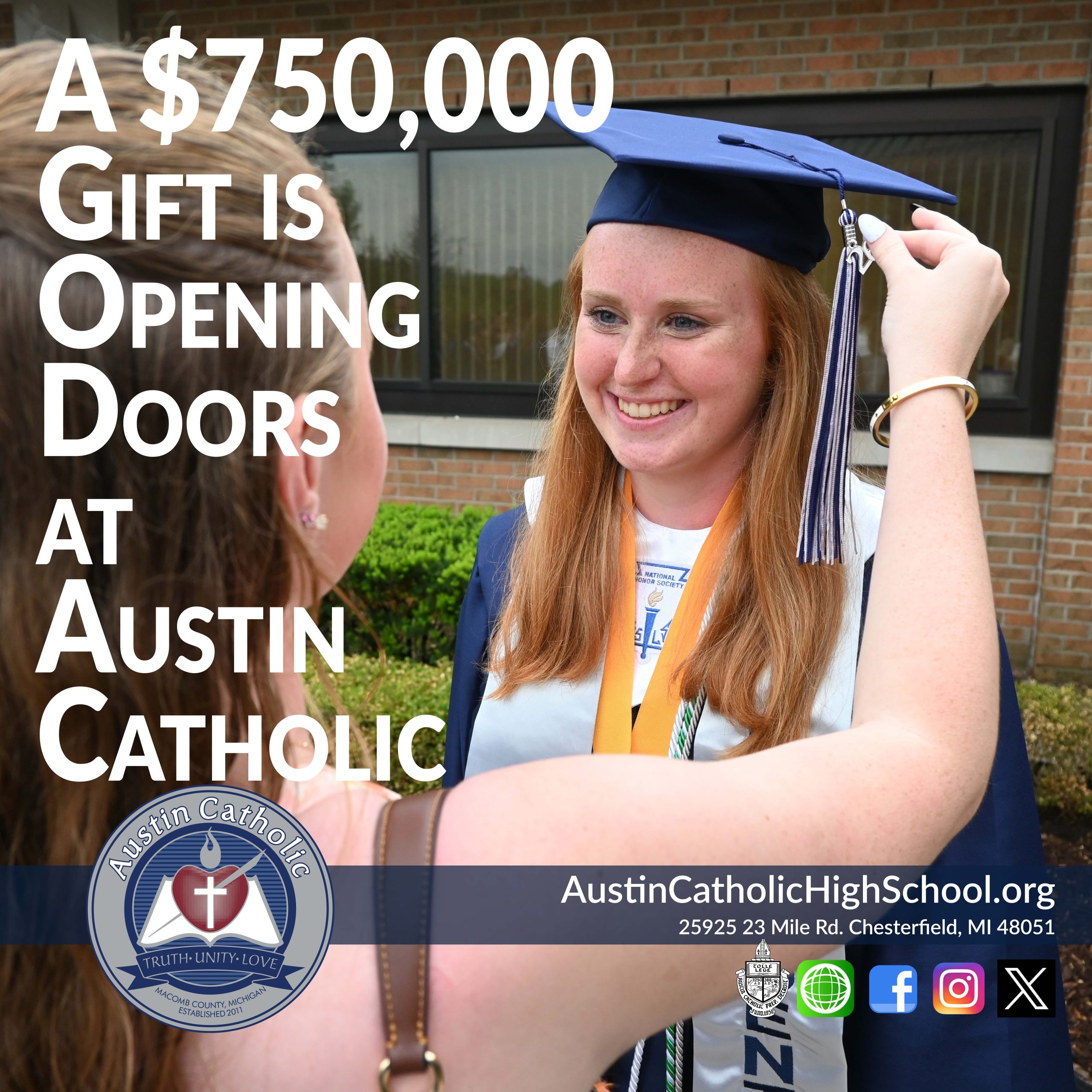 Austin Catholic High School tuition assistance applications 2027-2028